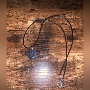 Synthetic Sodalite Heart Necklace
